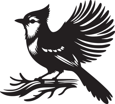 recommend clip art: blue jay bird vector silhouette