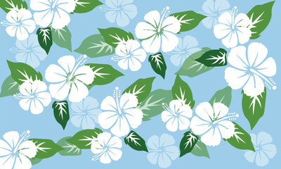 ้hibiscus seamless, seamless patterns with floral, wallpaper, cover, banner, interior decor, abstract backgrounds. vector illustration