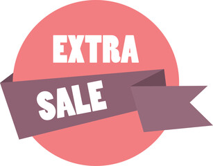 A sale sign with an additional ribbon tied around it, adding a touch of decoration to attract customers.