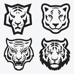 Tiger Vector Illustration Silhouette Collection