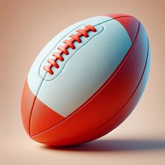 Fototapeta premium Realistic Rugby Ball Isolated Cartoon , 3d,Generative AI