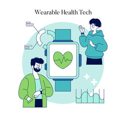 Biohacking. Flat Vector Illustration