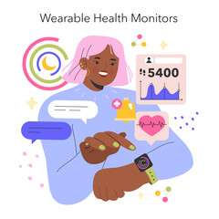 Future Medicine. Flat Vector Illustration