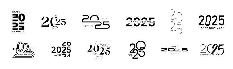 2025 set, New Year number logo