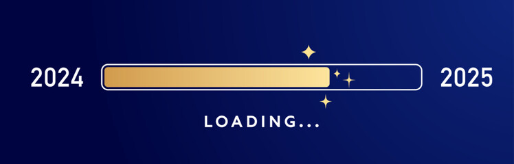 2025 loading bar, gold countdown progress bar