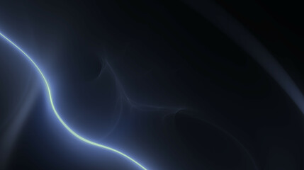 &auml;sthetisch leuchtende Linie, Blitz, Neonlicht Hintergrund, organische Formen, Dynamik, wolkenf&ouml;rmig, futuristisch, Design, Weltall, blau, schwarz
