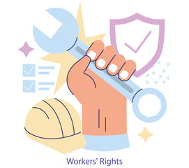 Labor Day. Flat Vector Illustration