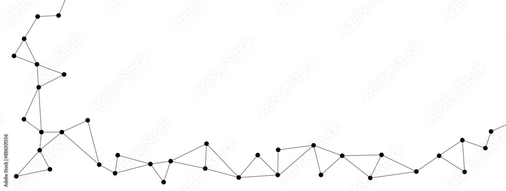 Poster Polygonal connect lines and dots background template. Technology data transfer server global system network graphic vector.