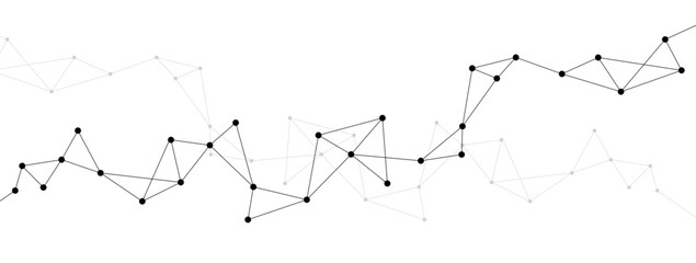 Network polygonal connect lines and dots background template. Technology data transfer server global system graphic vector.
