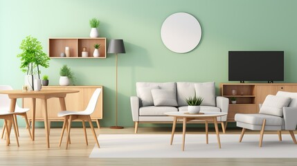 Serene Minimalism: A Modern Living Space