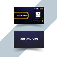 modern visiting card template and update . business and personal use.smart business card ,Double sided , Landscape, Vector illustration,