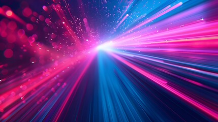 Obraz premium Abstract Futuristic Neon Light Rays Background