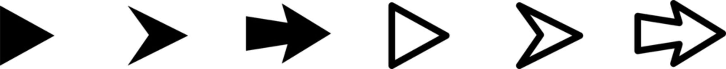 Arrow icons set. Arrow collection. Simple arrow line icon set. Arrow Symbol. Vector illustration.