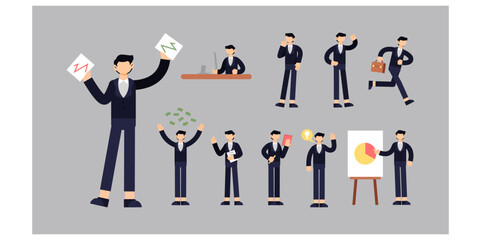 Businessman character Vector