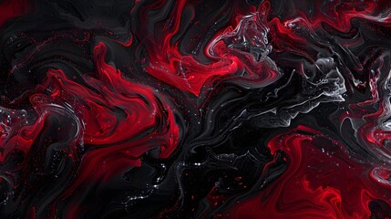 Obraz premium Abstract Red And Black Swirling Pattern Background