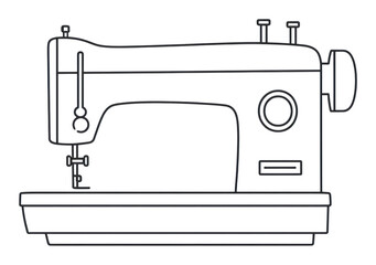 PNG Minimal illustration of sewing machine drawing sketch white.