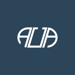 AUA abstract monogram logo design. AUA monogram unique modern flat abstract letter logo design.