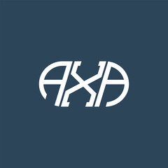 AXA abstract monogram logo design. AXA monogram unique modern flat abstract letter logo design.