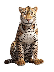 Obraz premium 3d animation leopard on white