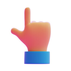 back handed pointing up hand gesture