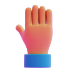 Obraz premium raised back hand, hand gesture 