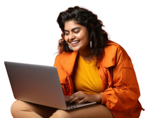 PNG Computer laptop smile adult.