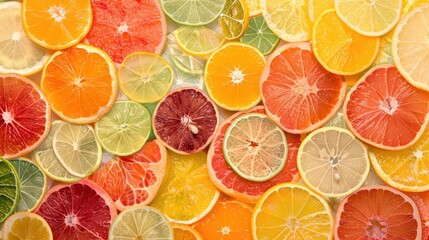 Obraz premium Vibrant Citrus Fruit Collage