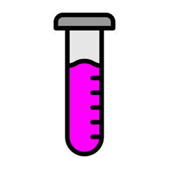 Test tube Vector Filled Icon Design