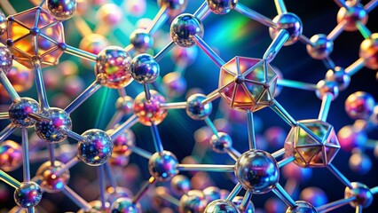 crystal structures showcasing vibrant light spectrums , crystal, structure,reflections, vibrant, light, spectrum, colors