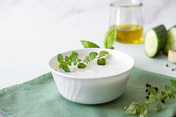 Traditional Greek sauce or appetizer tzatziki