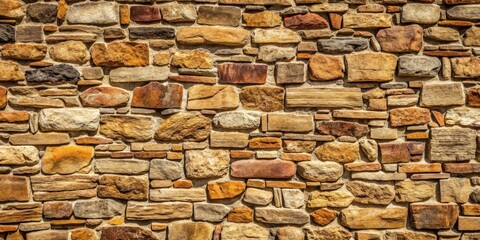 Obraz premium Stone wall background with rough texture and natural earthy colors, stone, wall, background, texture, rough, natural