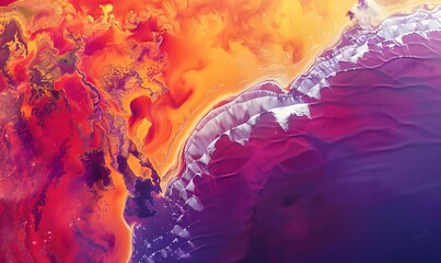 Fototapeta premium Abstract Aerial View of Pollution and Nature