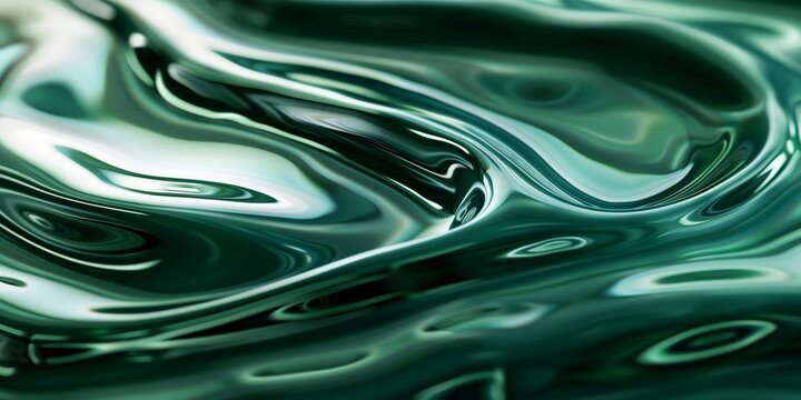 Sophisticated minimalist background displaying a circular liquid pattern in rich green tones, with a sleek and modern look