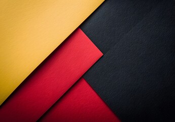 Abstract Geometric Black Red Yellow Paper Background
