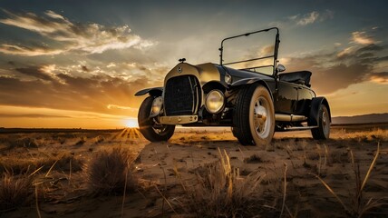 old car in the field