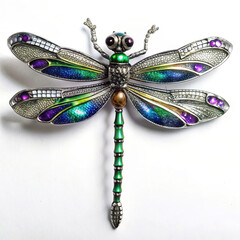  Elegant brooch in the shape of a dragonfly
