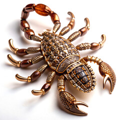 Golden Scorpion Brooch: An exquisite accessory for bold personalities