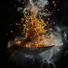 Blogger Food Photography: Delicious and Western Food on Black Background