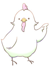 Chicken pointing to the right(sakura)