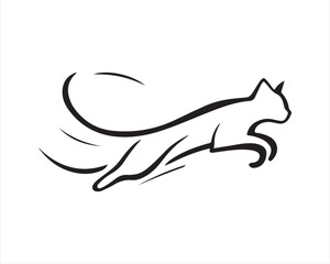 Cat logo design icon symbol vector illustration