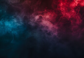 Abstract Smoke Background With Red And Blue Fog