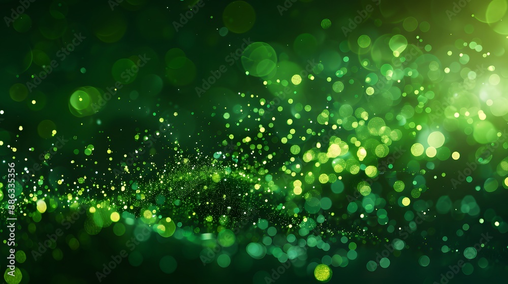 Canvas Prints abstract green glitter bokeh background