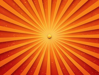 Obraz premium Abstract orange concentric sunburst, anime dynamic background.