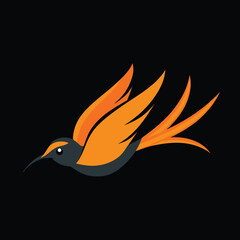 Fototapeta premium Flying birds Vector illustration on background