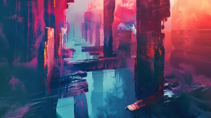 Distorted and glitched abstract visuals, perfect for edgy and avant-garde designs.