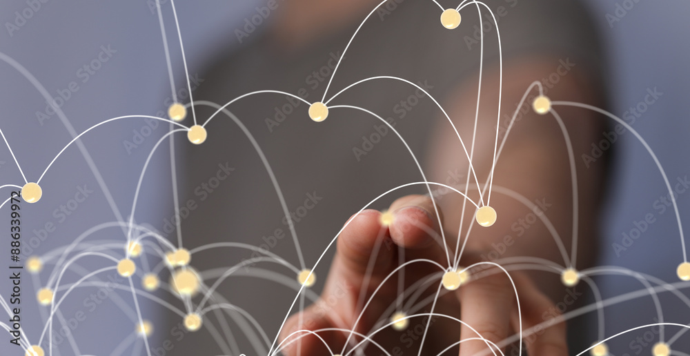 Poster touch Futuristic wave, Futuristic data stream