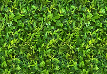 Seamless Green Leaf Texture Background Pattern