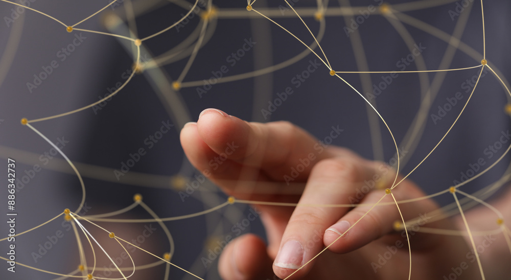 Poster touch Futuristic wave, Futuristic data stream