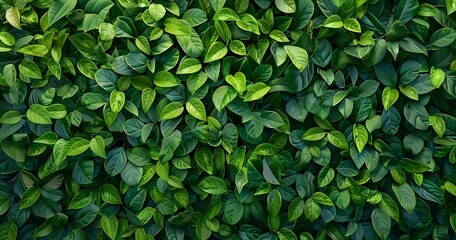 Obraz premium Photorealistic Green Leaf Wall Background