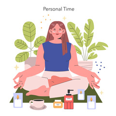 Housewife. Flat Vector Illustration